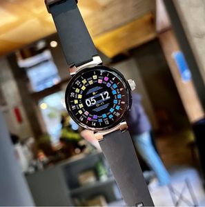 Nieuwste producten ontwerper volledig N1 L1V 3 generatie horloge 44 mm heren luxe tijgerprint wijzerplaat vouwen gesp hekglas glazen heren rubber horloges band polshorloges