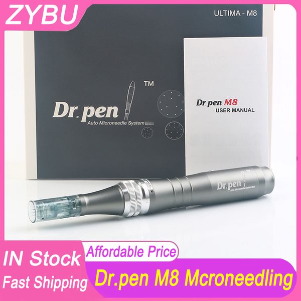 Dr.Pen M8 sans fil professionnel le plus récent avec 6 cartouches d'aiguille de stylo Derma à vitesse numérique pour le traitement de soins de la peau par micro-aiguilletage mésothérapie