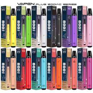 Auténtico Vapen más 800 bocanadas desechables Vape Pen Cigarry Kits 550mAh Batería de 3.5 ml Capacidad Ecig de zodiacos Vaporizadores PODS PORTA VAPOR Vapor de barra previa