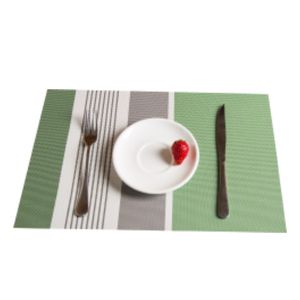 Le plus récent tapis de protection de l'environnement des ménages en PVC hôtel tapis de bol de nourriture de style occidental tapis de table isolation thermique mat 45 * 30cm DH0076