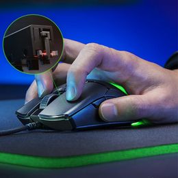 El más nuevo Razer Deathadder Chroma USB con cable óptico para juegos de computadora Ratón con sensor óptico de 10000 ppp Razer Mouse Deathadder Ratones para juegos con caja al por menor