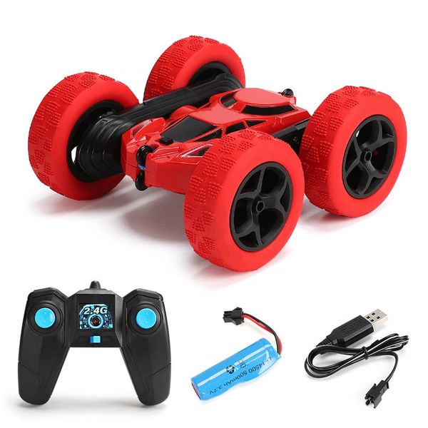 Nouvelle-Remote Control voiture 2.4g Stub Stunt Stubhibious Rechargeable Stund RC voiture Double face Tumbling conduite jouets électriques enfants DHL gratuit YT199502