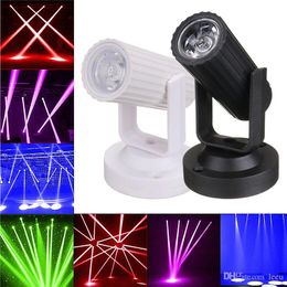 Nieuwste RGB / blauw / rood / wit LED-straal Spotlight Stage Light Mini 3W voor DJ Disco Bar KTV Party Stage Lighting Effect AC110-220V