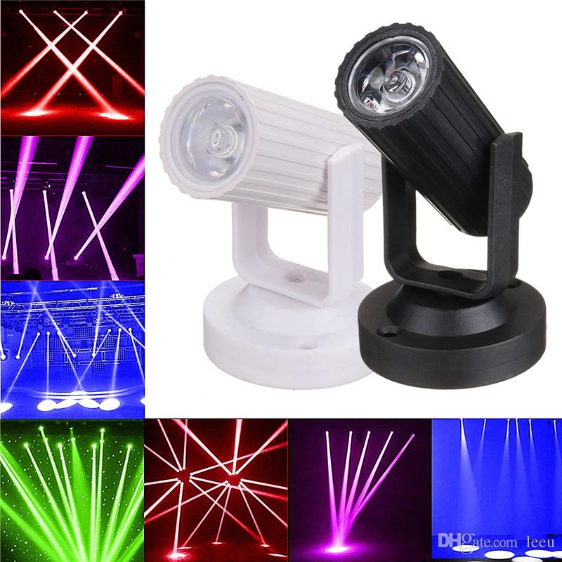 Najnowszy RGB / Blue / Red / White LED Wiązka Reflektor Światła Scena Mini 3W dla DJ Disco Bar KTV Party Stage Efekt oświetlenia AC110-220V