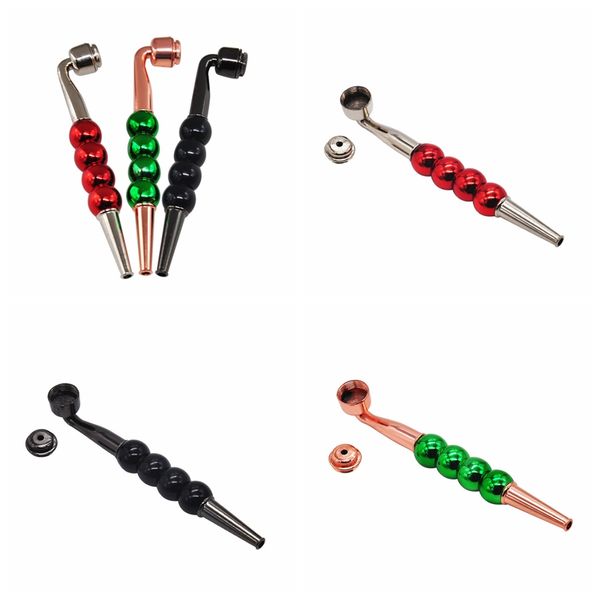 Le plus récent perles rond Mini Mini Smoking Pipe Innovative Design Portable avec couverture Easy Dismantling High Quality Beautiful Cake Dhl