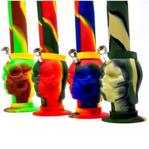 Nieuwste siliconen waterpijp shisha 265 mm draagbare onbreekbare bongs shisha hookah siliconen rookwaterpijpen bongs gratis verzending