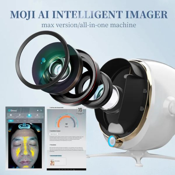 El analizador facial más nuevo AI uso en el hogar 3D Inteligencia facial con almohadilla HD escáner facial prueba Skin Analysere