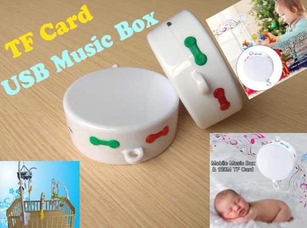 La plus récente boîte à musique mobile pour berceau de bébé intelligent, alimentée par batterie et contrôle du volume avec carte TF de 128 M, 12 mélodies USB préchargées, musique pour bébé Bo4413486