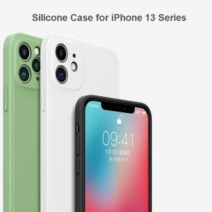 Las más nuevas fundas de teléfono móvil de silicona suave para iPhone 13 12 11 Mini Pro Max XS Max 8 7 6 funda protectora ultrafina para teléfono móvil anticaída