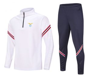 Le plus récent costume de sport de loisirs pour hommes SS Lazio semi-fermeture éclair sweat-shirt à manches longues sports de plein air costume d'entraînement de loisirs taille M-4XL