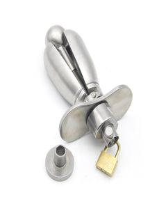 Les plus récentes perles de plug anal extensibles ouvrables en acier inoxydable avec serrure élargissant l'anus bout à bout appareil dispositif Bdsm fétiche Sex Toy A2708793446