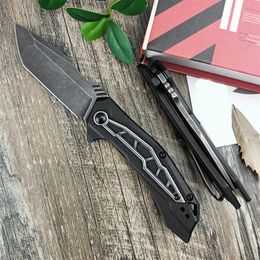 Nieuwste startersreeks 1376 Flatbed Blackwashed Assisted Flipper Pocket Knife Tanto Blade Nylon Stearing Handle EDC Outdoor Self Defense Hunting Survival Tool 1660