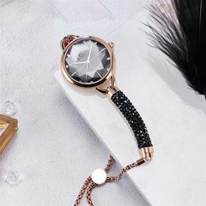 Date Style Moderne Quartz Montre Dames Bracelet Sports Exquiste Femmes Montres Diamant Brillant Filles Montre-Bracelet Multicolore Optiona298d