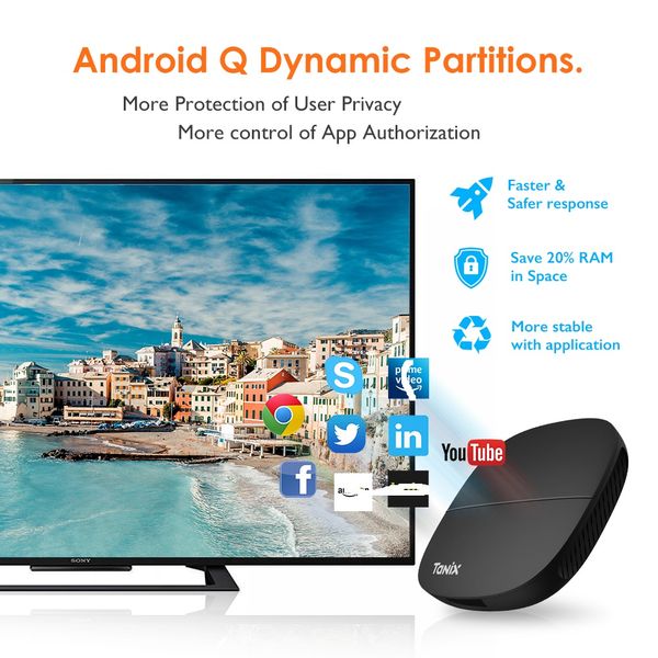 NOUVEAU Tanix A3 Smart TV Box Android 10.0 2.4G WiFi 1G 8G 4K HD Set-top Allwinner H313