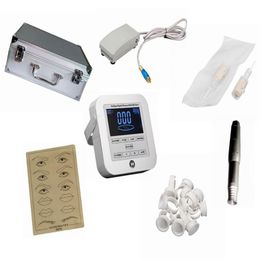 Máquinas de tatuaje más nuevas, Kit de máquina de labios y cejas con maquillaje permanente inteligente Digital, pistola de motor suizo, fuente de alimentación, agujas 271R