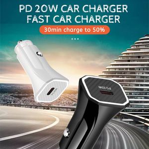 Le plus récent TE-P2 20W chargeur rapide PD haute vitesse charge rapide QC3.0 adaptateur de voiture voitures chargeur de téléphone pour téléphones portables