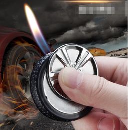 Le plus récent pneu en forme d'allume-feu gonflable sans gaz métal cigare butane cigarette flamme briquets outil de fumer ornements décoratifs pour la maison
