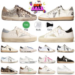 Diseñador Lujos Mocasines Golden Zapatos casuales Cuero Italia Sucio Viejo Zapato Marca Golden Zapatillas Mujeres Hombres Super-Star Ball Star Gooses Entrenadores clásicos Deportes Tamaño 12