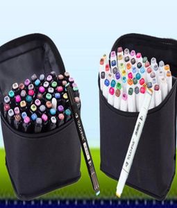 Le plus récent TOUCH5 Set Double Headed Art Mark 168 couleurs touchent cinq marqueurs avec sac stylos à dessin colorés pinceau cadeaux de Noël9320994