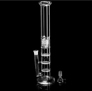 Narguilés peigne bong perc fumer pipe dab rigs eau bongs chicha percolater Cyclone cendrier avec 18mm banger 15 pouces