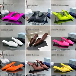 La más nueva sandalia de seda Velet, diseño de lujo, zapatillas de tacón alto, zapatos de oficina, talla 35-40