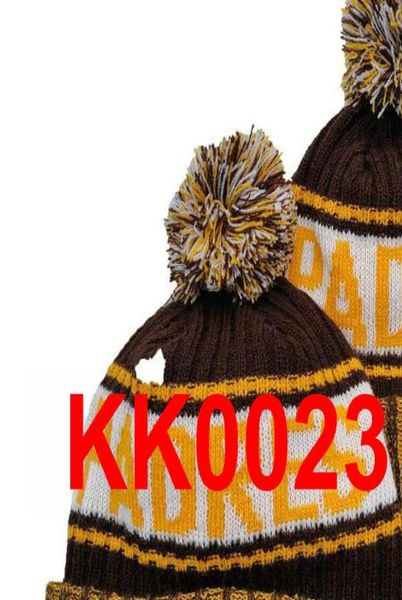 NOUVEAU HIVER HIVER SAN DIEGO BEATIE CHAUTS DU COUPE DES Équipes sportives Hockey Baseball Football Basketball Caps Femmes Men Pom Fashion W9764079