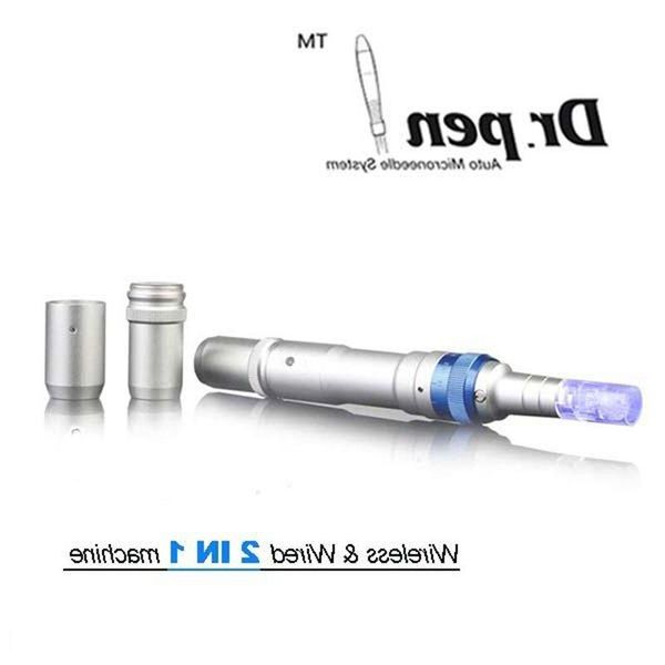 DermaPen sans fil, micro-aiguilles puissantes, cartouche d'aiguille Mesopen Dr pen Ultima A6 remplaçable, prise ue US UK AU Mvcon