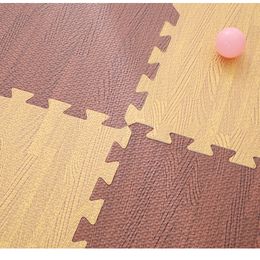Nieuwste houten graan puzzelmat schuim spelen splicing slaapkamer dikke zachte moderne vloer Tapijt woonkamer kruipend tapijt