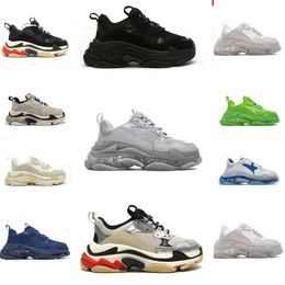 Crystal Bottom 17w Femmes Hommes Casual Chaussures Papa Plate-forme Baskets Triple S Sole Noir Blanc Rouge Sneaker Luxe Paris Designer Plat Multi-couleur Marque Baskets