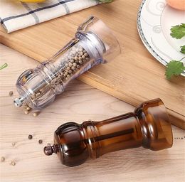 NewFactory Transparent Pepper Salt Grinder- Acrylic Mill Inclusief Precision Mechanisme en Premium Peppercorns Kitchen Tool RRB12904