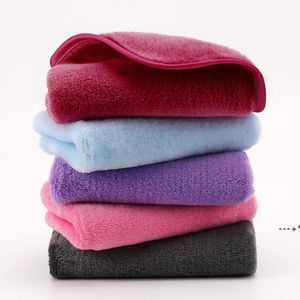 Newflannel make-up remover handdoek herbruikbare microfiber reiniging handdoeken 20 * 40 cm roze blauw paars RRA11083
