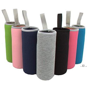 NOUVEAUGlass Water Bottle Sleeves 8oz 12oz 14oz 18oz Tissu de plongée Néoprène Isolé Pliable Boisson Bouteille Couvre Carrier Sleeve EWE7398