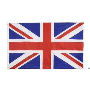 NUEVO alta calidad 90 * 150 cm 3 * 5 pies 100% poliéster Union Jack Reino Unido bandera EWB5808