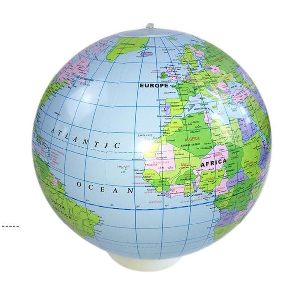 NOUVEAUGlobe gonflable monde terre océan carte balle géographie apprentissage éducatif ballon de plage enfants jouet maison bureau décoration RRD12222