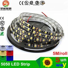 NIEUWE BLACK PCB touwstrook 5050 DC12V IP65 Waterdicht 60Led / M Wit / Rood / Groen / Blauw / RGB-tape-verlichting