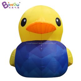 Newly Design 5M Height Advertising Inflatable Animal Duck Models Cartoon Duck Wearing Cloth For Event Party Decoration With Air Blower Toys Sports