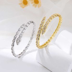 Les bracelets nouvellement conçus se vendent comme des créateurs de gâteaux chauds incrustés de bracelet de serpent tendance de mode de haute qualité avec logo original
