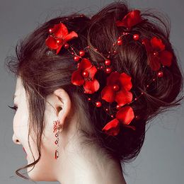 Nouvelle mode femmes fille fleur fausse perle bandeau cheveux vigne casque accessoires de cheveux de mariage
