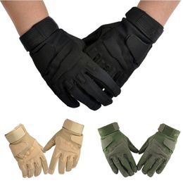 Recién guantes Hombres militares Glove de dedo completo Tactical Airsoft Hunting Riding Guantes de ciclismo Guantes al aire libre Guantes negros Ciclismo