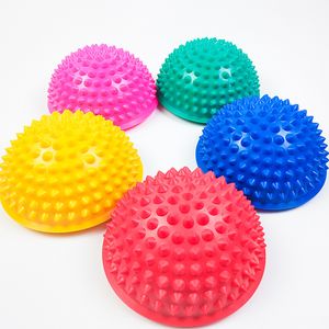 Nuevas pelotas de yoga inflables de media esfera PVC Masaje Fitball Ejercicios Entrenador Bola de equilibrio para gimnasio Pilates Deporte Fitness 1258 Z2