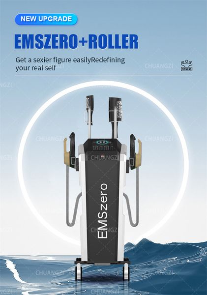 Recién lanzado 2-EN-1 DLS-EMSlim 2 Rodillos Instrumento Muscle Gainer RF14 Tesla 6000W Emszero Máquina para adelgazar músculo para Fitness Factory Outlet