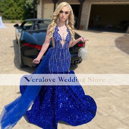 Vestido de graduación con lentejuelas brillantes, sirena, 2023, vestido Formal africano para fiesta, bata larga, boda, velada