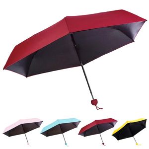 Nouvellement Femmes Mini Parapluie Drôle Capsule Conception Pliant Lady Fille Pluie Parapluies XSD88 210401