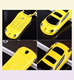 NEWMIND F15 177quot Flip Car -vormige mini Mobiele telefoon Dual Sim Card LED -licht FM Radio Bluetooth LED 1500mAh mobiele telefoons8661225