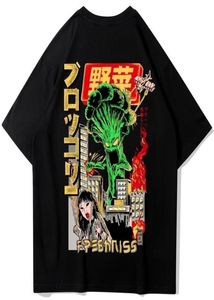 Camiseta Newness para hombre, verano 2020, camisetas con estampado de brócoli salvaje loco de dibujos animados, camisetas informales de manga corta 100 algodón para hombre XXXL Y204214073