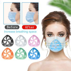 NEWNEWSilicone 3D Mask Bracket Masque facial Cadre de support intérieur pour plus d'espace pour une respiration confortable et protéger le rouge à lèvres EWE2159