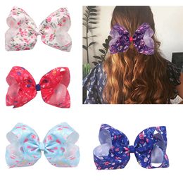 Nieuws Europese en Amerikaanse Kinderen HairClip 6inch Thread Weven Butterfly Tie Gebroken Bloem Hoofdtooi Meisje HairClip T3C5010