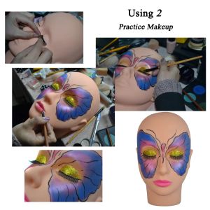 News Massage Mannequin Flat Head Silicone Practice Faux Extensions de cils Make Up Model Model Training Doll in Mannequins