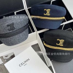 Newsboy Hats Designer Arc de Triomphe Laine Broderie Court Eave Chapeau Marine Chapeau Polyvalent Décoratif Tête 6VAL