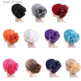 Newsboy Hats Femmes Tuan Beanie chapeau avec protection solaire tête élastique respirante Wr C et grande fleur coupe-vent chimique headC24319